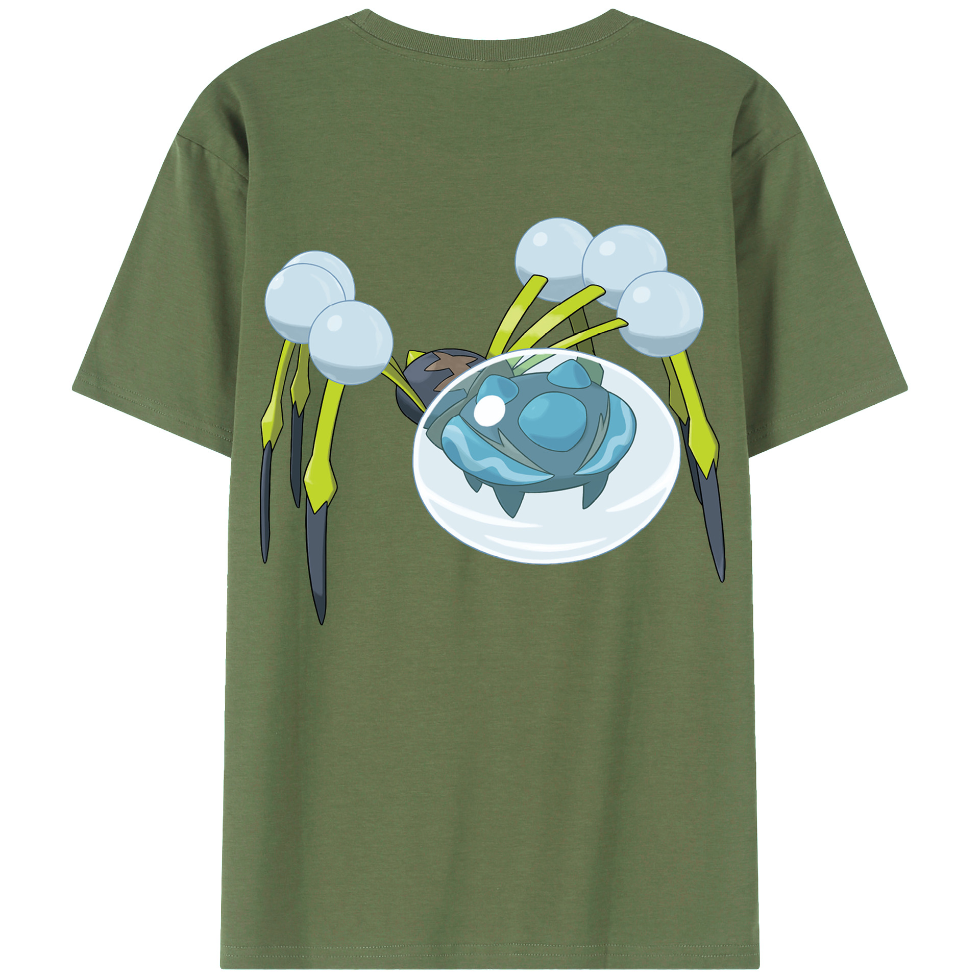 （画像用） ポケットモンスター Pokémon 綿100％ メンズ半袖Tシャツ（バックプリント） 通気性
